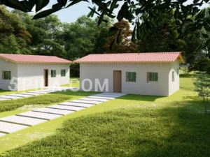 Entrada e Área Construida com 30 m ² cada Casa